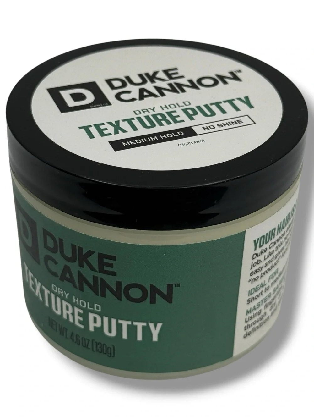 Duke Cannon Dry Hold Texture Putty 4.6oz Medium Hold Matte Finish Water Based